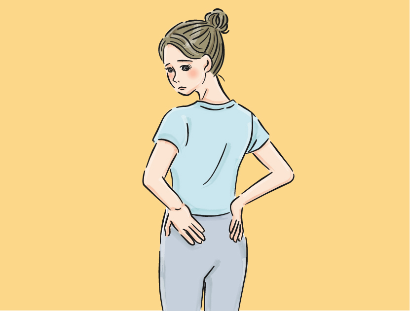 骨盤の痛みに悩む女性